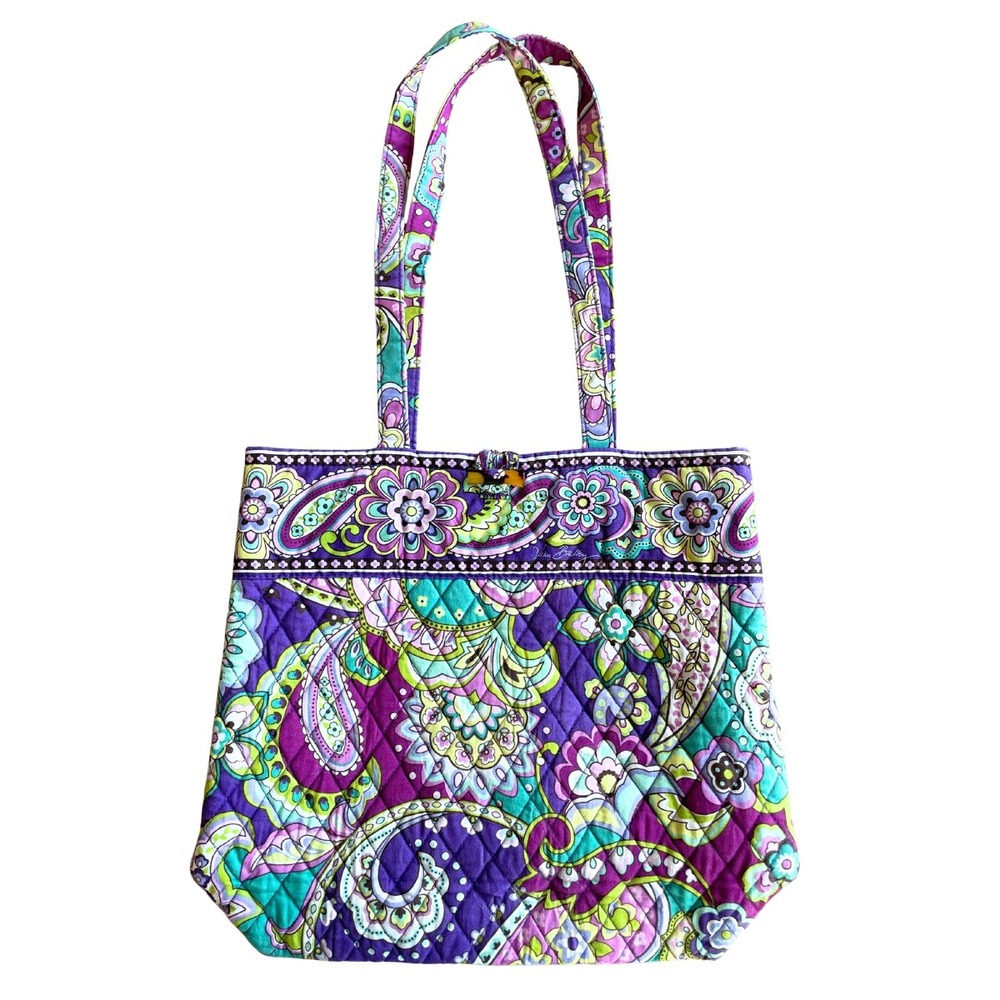 Vera Bradley Retired Heather Paisley Quilted Y2K‎ Shoulder Tote Bag